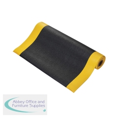 5 Star Anti-Fatigue Textured Top Mat 1.2 x 1m Black/Yellow FS712643