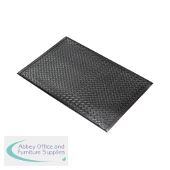 5 Star Anti-Fatigue Diamond Mat 0.6 x 0.9m Black FS712649