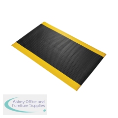 5 Star Anti-Fatigue Diamond Mat 0.9 x 1.5m Black/Yellow FS712656