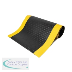 5 Star Anti-Fatigue Safety Deckplate Mat 0.6 x 1m Black/Yellow FS712709