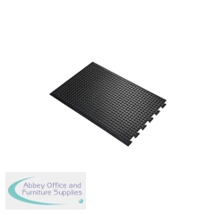 5 Star Anti-Fatigue Bubble Safety Mat End 0.6 x 0.9m Black Nitrile FS712721