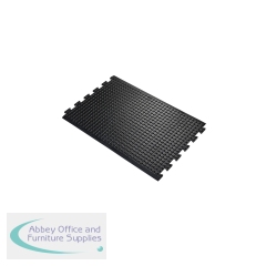 5 Star Anti-Fatigue Bubble Safety Mat Middle 0.6 x 0.9m Black Nitrile FS712723
