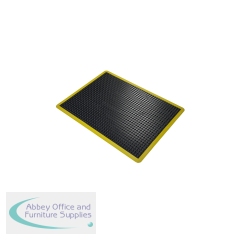 5 Star Anti-Fatigue Bubble Mat 0.9 x 1.2m Black/Yellow Nitrile FS712728