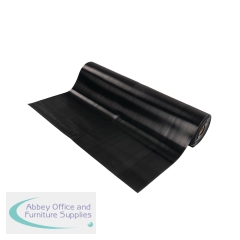 5 Star Ribbed Runner Mat 0.9m x 10m x 3mm Black FS712747