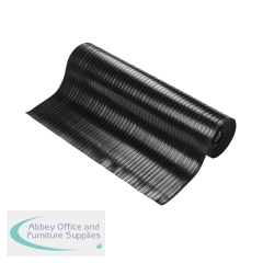 5 Star Wide Ribbed Runner Mat 0.9m x 10m x 3mm Black FS712748