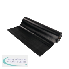 5 Star Ribbed Runner Mat 0.9m x 5m x 3mm Black FS712749
