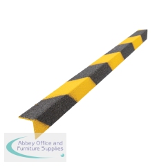 5 Star Anti-Slip Stair Nosing 1.5m x 55mm x 55mm Black/Yellow FS712816