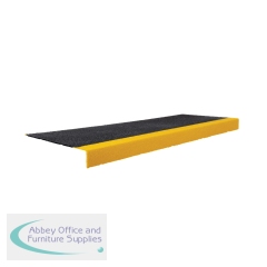 5 Star GRP Anti-Slip Stair Tread 1m x 345mm x 55mm Black/Yellow FS712819