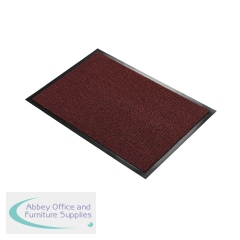 5 Star Entrance Door Mat 0.6 x 0.9m Black/Red FS712881