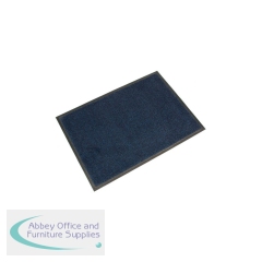 5 Star Washable Indoor Entrance Door Mat 1.15 x 1.75m Black/Blue FS712909
