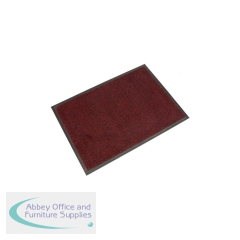 5 Star Washable Indoor Entrance Door Mat 0.6 x 0.85m Black/Red FS712911