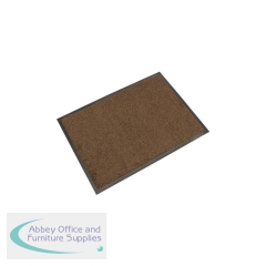 5 Star Washable Indoor Entrance Door Mat 0.85 x 1.5m Black/Brown FS712916
