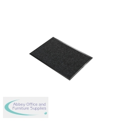 5 Star Heavy Duty Ribbed Door Mat 0.8 x 1.2m Charcoal FS712940