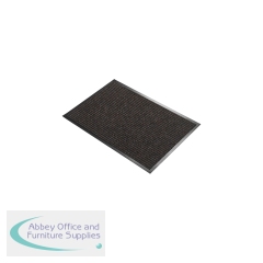 5 Star Heavy Duty Ribbed Door Mat 0.6 x 0.9m Brown FS712946