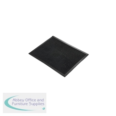5 Star Fingertip Rubber Outdoor Door Mat 0.6 x 0.8m Black FS712961
