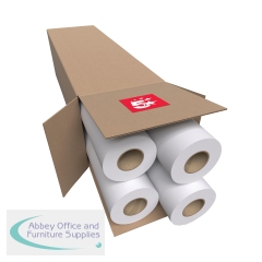 5 Star Standard Uncoated Inkjet Paper Roll 610mm x 50m 80gsm (Pack of 4) FS712992
