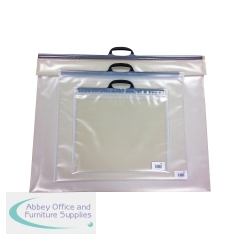 5 Star Flap and Handle Folio Folder A1 Clear FS712997