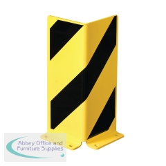 5 Star Black Bull Heavy Duty Pallet Racking Protector Right Profile 400mm with 5mm Gauge Yellow/Black FS784698