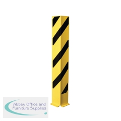 5 Star Black Bull Heavy Duty Column/Corner Protector Right Profile 1200mm with 6mm Gauge Yellow/Black FS785213