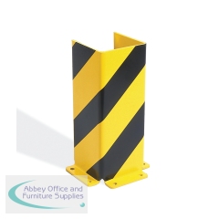 5 Star Black Bull Heavy Duty Pallet Racking Protector U Profile 400mm with 5mm Gauge Yellow/Black FS785268