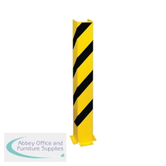 5 Star Black Bull Heavy Duty Pallet Racking Protector U Profile 1200mm with 6mm Gauge Yellow/Black FS786708