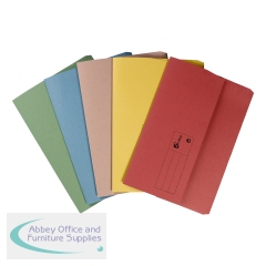 5 Star Office Document Wallet Half Flap 285gsm Recycled Capacity 32mm A4 Assorted (Pack of 50)
