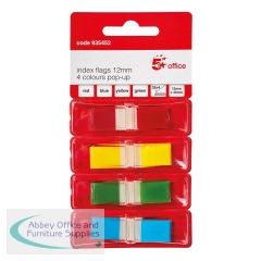 5 Star Office Index Flags 4 Bright Colours 12x45mm 35 Flags per Colour Assorted (Pack of 5)