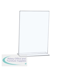 5 Star Office Sign Holder Portrait Stand Up A4 Clear