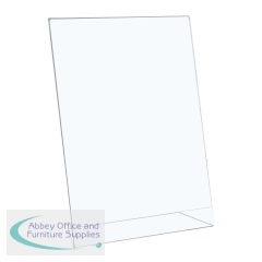5 Star Office Sign Holder Portrait Slanted A4 Clear