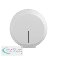 Essence Commercial Mini Jumbo Toilet Roll Dispenser White WR-ESS-MJUMBO-W