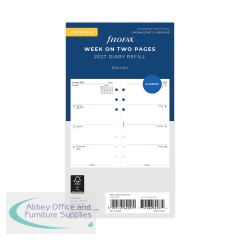 Filofax Refill Week To View Personal White 2027 27-68421