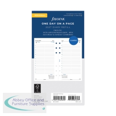 Filofax Refill Day Per Page Personal White 2027 27-68441