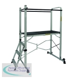 Climb-It Folding Work Platform Steel Handrails 150kg Capacity Platform Height 994mm Aluminium EP990Y