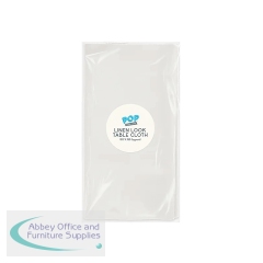 Linen Look Tablecloth 1200x1800mm White (Pack of 18) PAR11564OB