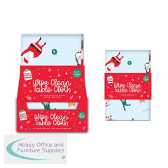 Christmas Printed Wipe Clean Kids Tablecloth 132x178cm (Pack of 12) XMA12460OB