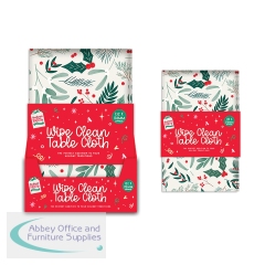 Christmas Printed Wipe Clean Tablecloth 132x178cm (Pack of 12) XMA12461OB