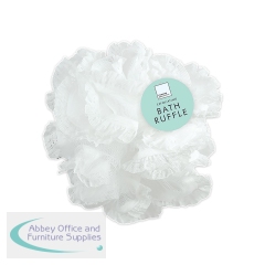 Forever Beautiful Exfoliating Bath Ruffle White (Pack of 24) PER0226
