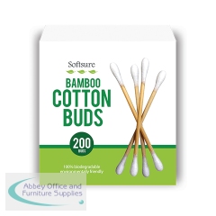 Softsure Bamboo Cotton Buds x200 (Pack of 24) PER2946