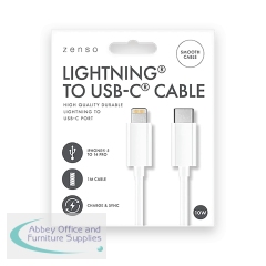 Lightning to USB Type-C Charging Cable 1m White (Pack of 24) ELE5954