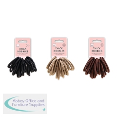 Forever Beautiful Thick Hair Bobbles 15x Assorted (Pack of 24) PER7779