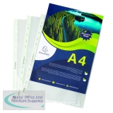 Exacompta OPAK Recycled Punched Pockets 60 micron A4 (Pack 100) 5320E
