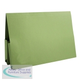 Exacompta Guildhall Legal Double Pocket Wallet Foolscap Green (25 Pack) 214-GRN