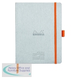 Clairefontaine Rhodiarama Italian Leatherette Meeting Book A5+ Silver 117781C