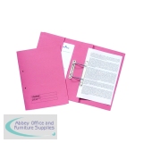 Exacompta Guildhall Heavyweight Transfer Spiral Pocket File Foolscap Pink (Pack of 25) 211/6006