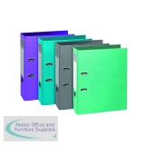 Exacompta Teksto Lever Arch File 80mm A4 Assorted (Pack of 10) 53650E