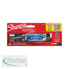 Sharpie Creative Marker Bullet Tip Black/White (Pack of 2) 2201181