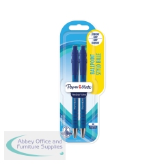 PaperMate Flexgrip Retractable Ballpoint Pen Blue (Pack of 2) 2027754