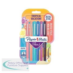 Paper Mate Flair Felt Tip Pen Medium 0.7mm Tropical (Pack of 6) 2028906