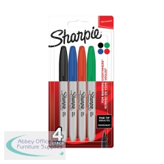 Sharpie Permanent Marker Fine Assorted (Pack of 4) 1985858