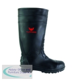 GNS42134 - Tuffking Blazer Safety Wellington Boot Knee High Black Nitrile PVC Size 4 4213-04
